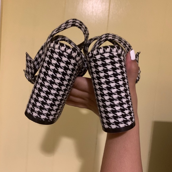 Houndstooth chunky heels - Picture 4 of 4
